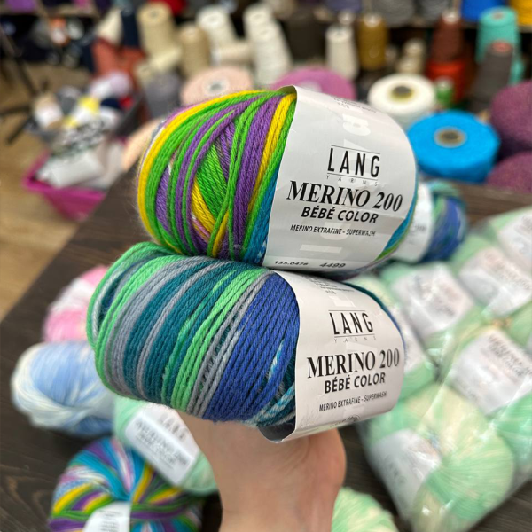 Пряжа Lang Merino 200 Bebe Color Пряжа Lang Merino 200 Bebe Color