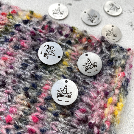 Бирка Hand Made металл Единорог