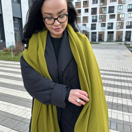 Кашемировый палантин by WoolDom, Лемонграсс