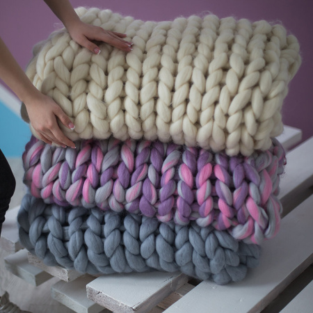 Плед из мериноса, Хлопковый Плед из мериноса, Хлопковый