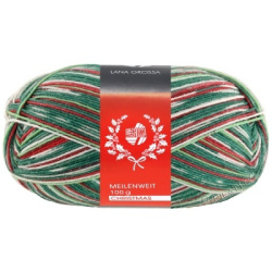 Пряжа Lana Grossa  Meilenweit 100 Merino Lurex Christmas (64667, 6795)