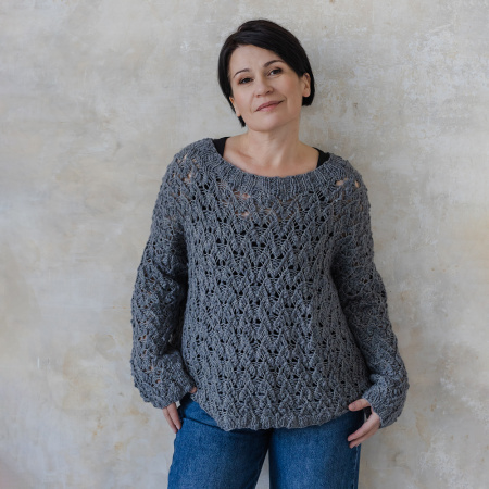 Описание вязания #Джемпер_Киш_Миш