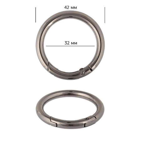 Карабин-кольцо 32 мм (Черный никель)
