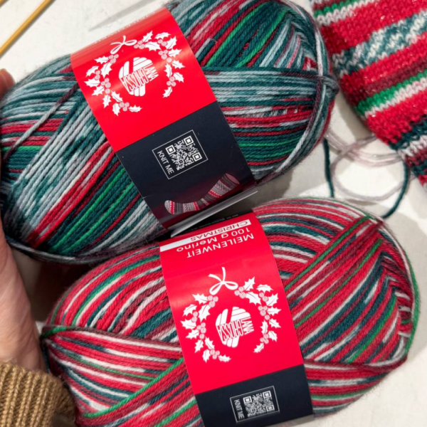 Пряжа Lana Grossa  Meilenweit 100 Merino Christmas