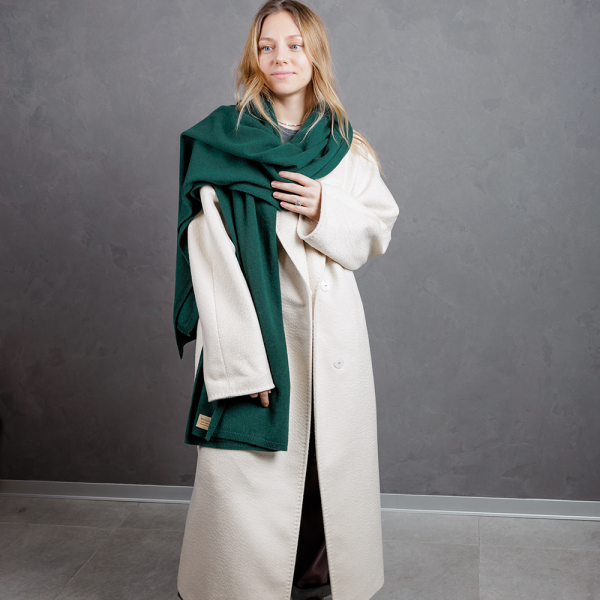 Кашемировый палантин by WoolDom, Бутылочный