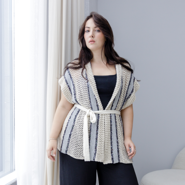 Описание вязания #Жилет_Cucinelli_в_стиле_городской_шик