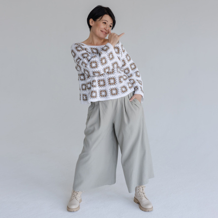 Описание вязания #Джемпер_кроше