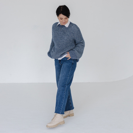 Описание вязания. Джемпер #Соты_21_века