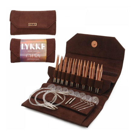 Набор съемных медных спиц 7 см 9 пар Cypra Brown Lykke