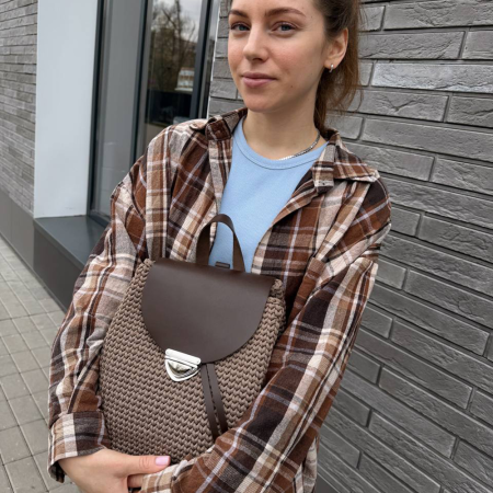 Набор для рюкзака из натуральной кожи