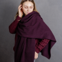Кашемировый палантин by WoolDom, Вишня в шоколаде