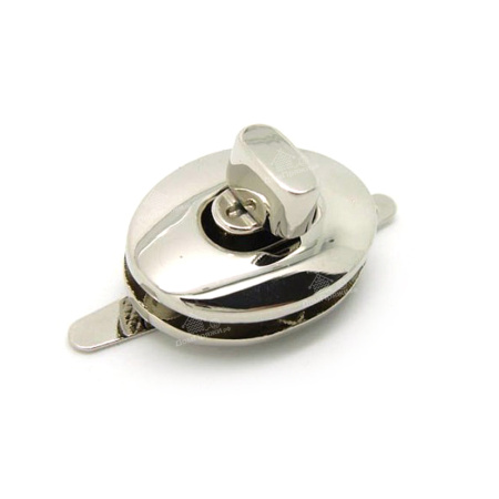 Замок для сумки Овал классика всего (Серебро)