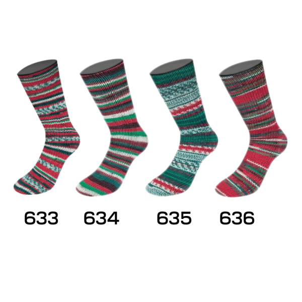 Пряжа Lana Grossa 6-ти нитка LUREX Meilenweit 6-PLY 150 Merino Christmas