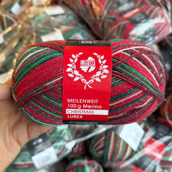 Пряжа Lana Grossa  Meilenweit 100 Merino Lurex Christmas