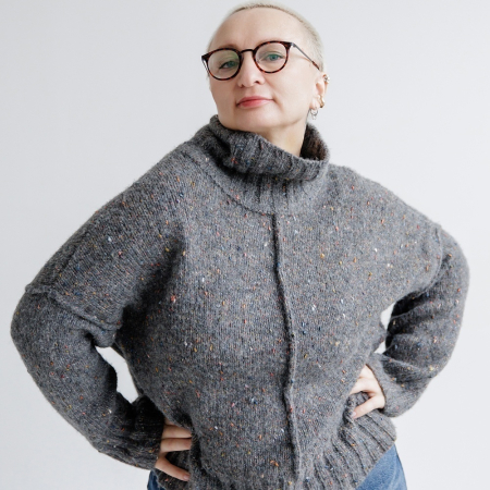 Описание вязания #Свитер_швами_наружу