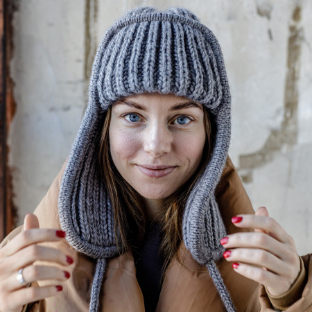 Описание вязания #Ушанка_Спортшик