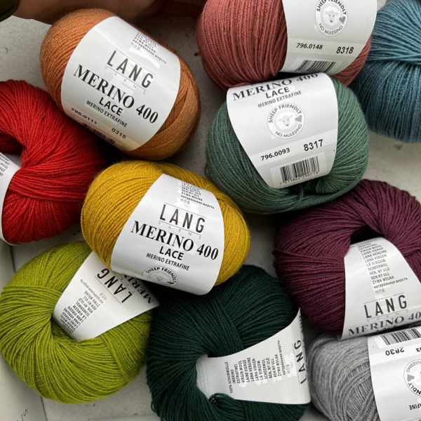 Пряжа Lang Merino 400 Lace