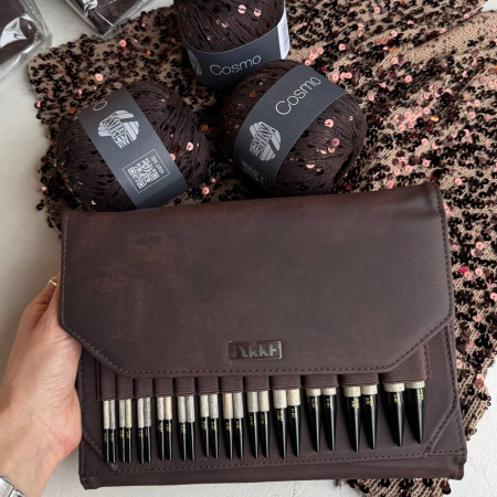 Набор спиц 12 см 12 пар LYKKE Driftwood Cacao