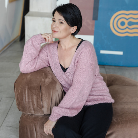 Описание вязания #Джемпер_Льняной_Vалера