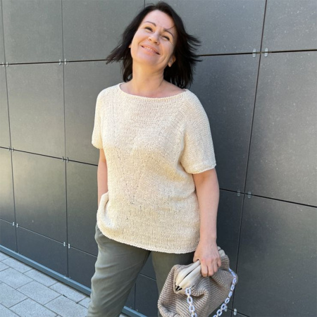 Описание вязания #Футболка_Клин