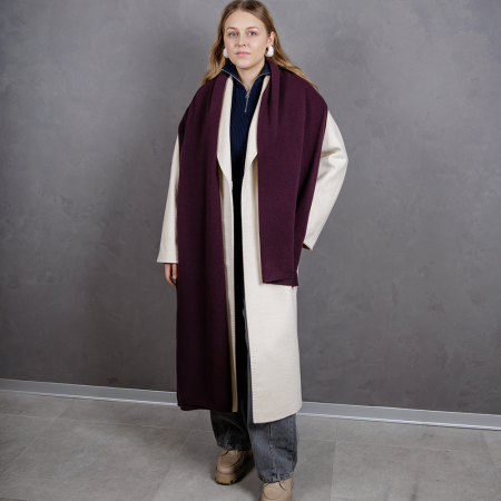 Кашемировый палантин by WoolDom, Вишня в шоколаде