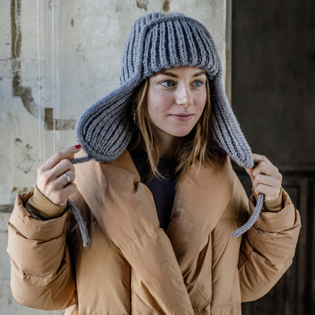 Описание вязания #Ушанка_Спортшик