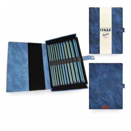 Набор прямых спиц 35 см Lykke Indigo (синий)