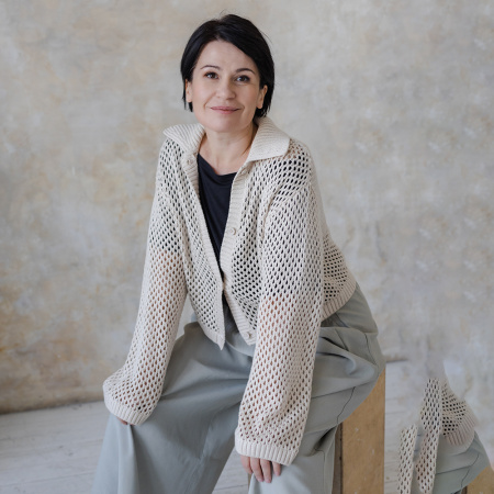 Описание вязания #Бомбер_сетка_Кучинелли