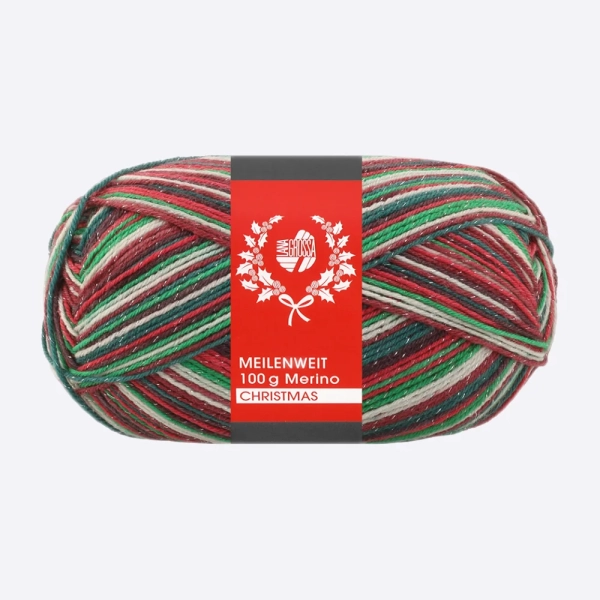 Пряжа Lana Grossa  Meilenweit 100 Merino Lurex Christmas