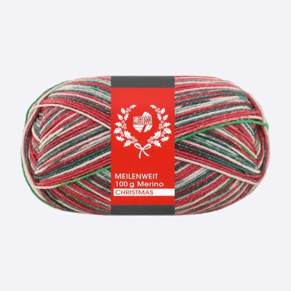 Пряжа Lana Grossa  Meilenweit 100 Merino Lurex Christmas