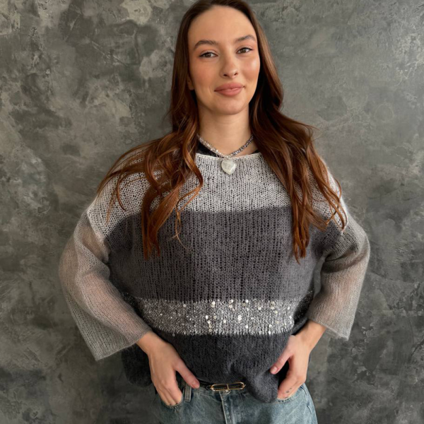 Описание вязания #Джемпер_паутинка