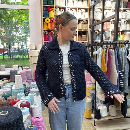 Описание вязания #Бомбер_сетка_Кучинелли