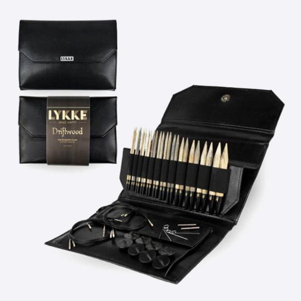 Набор спиц 12 см 12 пар LYKKE Driftwood Black