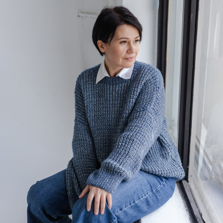 Описание вязания. Джемпер #Соты_21_века