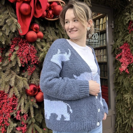 Описание вязания #Кардиган_носороги Описание вязания #Кардиган_носороги