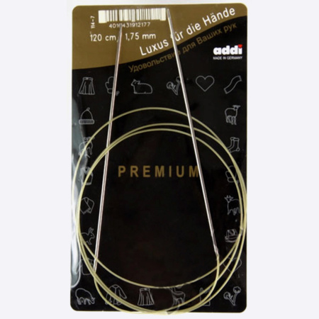 Спицы круговые экстратонкие Addi Classic, 114-7 (1,75 мм, 120 см, 114-7/1.75-120) Спицы круговые экстратонкие Addi Classic, 114-7 (1,75 мм, 120 см, 114-7/1.75-120)