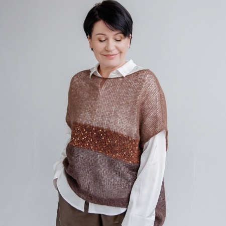 Описание вязания #Жилет_паутинка