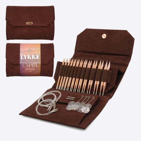 Набор съемных медных спиц 12 на 12 пар Cypra Brown Lykke