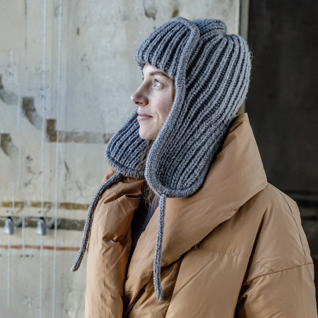 Описание вязания #Ушанка_Спортшик