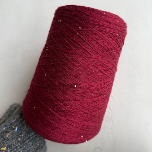 Бобина меринос с пайетками Tollegno