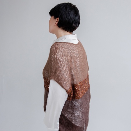 Описание вязания #Жилет_паутинка