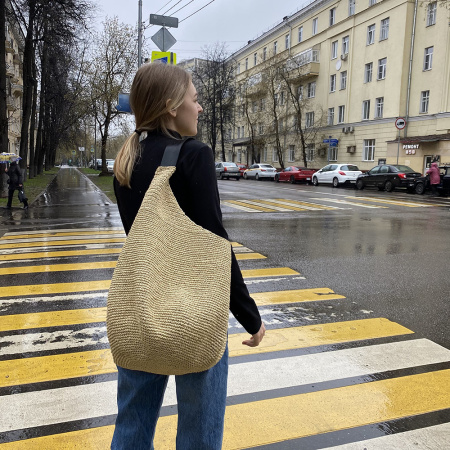 Описание вязания #Сумка_мешок Описание вязания #Сумка_мешок