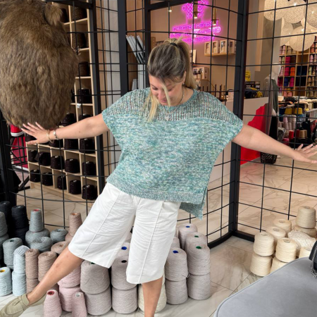 Описание вязания #Футболка_POLYNESIA