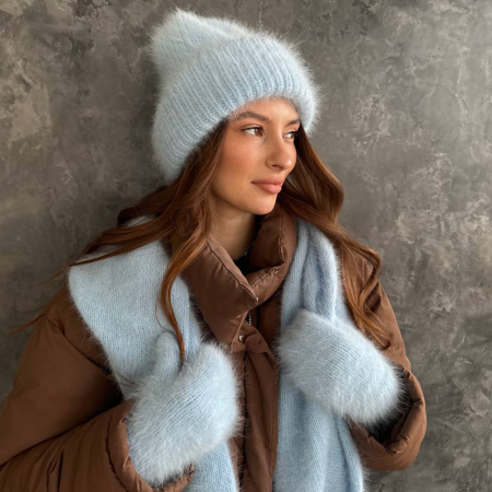 Описание вязания #Пушистый_комплект