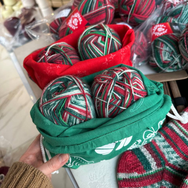 Пряжа Lana Grossa 4-х нитка LUREX Meilenweit 100 Merino Christmas