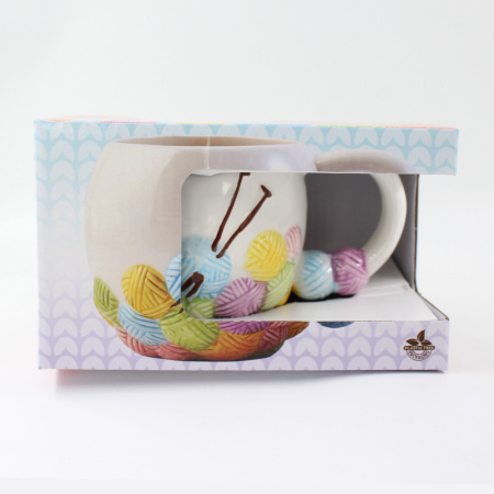 Кружка с клубочками Вязаная Бусяка Кружка с клубочками Вязаная Бусяка