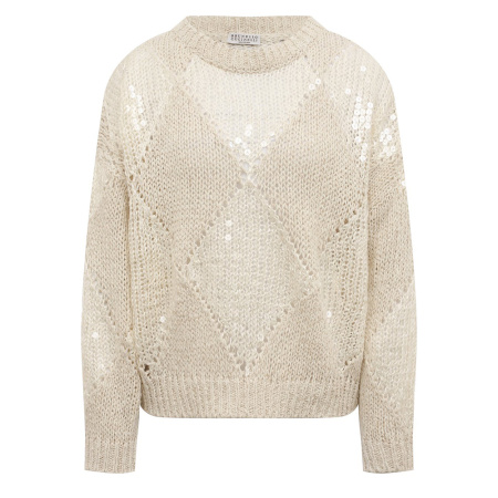 Описание вязания #Джемпер_ромбы_Кучинелли