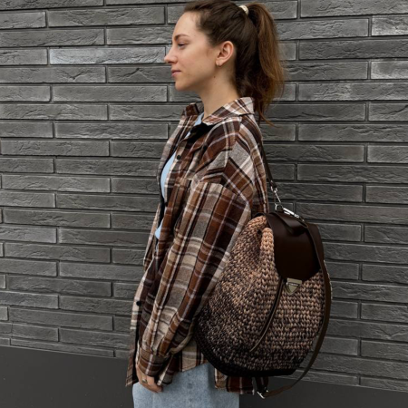 Набор для рюкзака из натуральной кожи