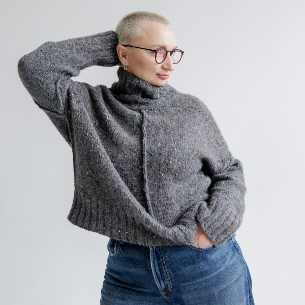 Описание вязания #Свитер_швами_наружу