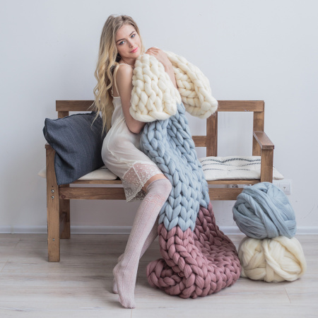 Плед из мериноса, Триколор